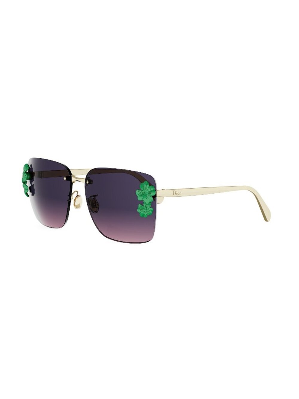 New DIOR Women's Sunglasses Metal Frame CLOVER S2U CD40249U B0G2 10T 62 gold
